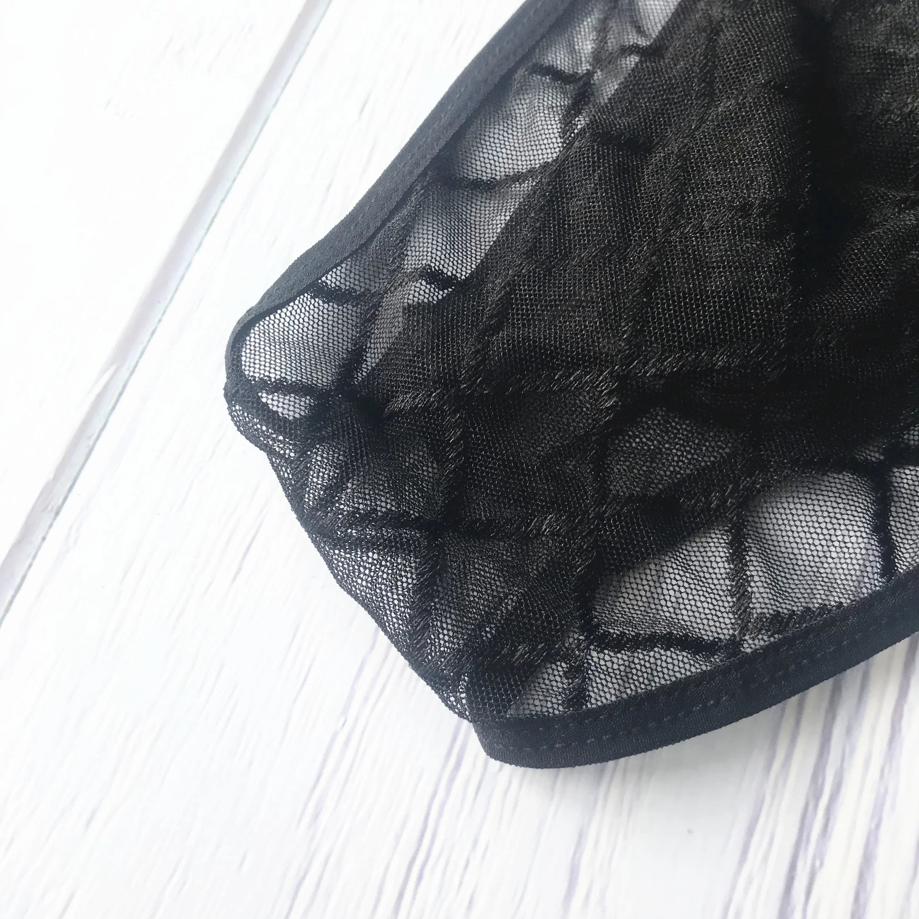 Black Men's Underwear Briefs Fishnet