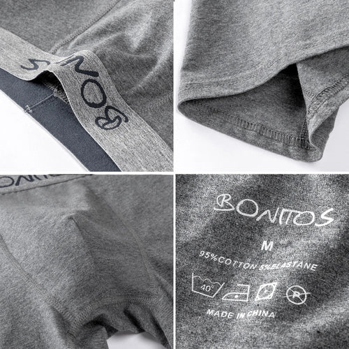 4pcs Men Underwear Cotton Boxer Shorts